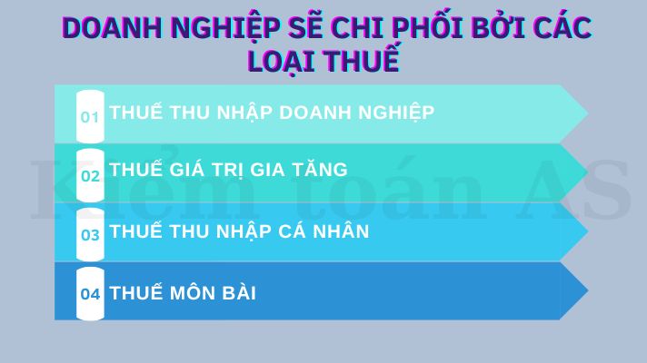 DOANH NGHIỆP SẼ CHI PHỐI BỞI CÁC LOẠI THUẾ 