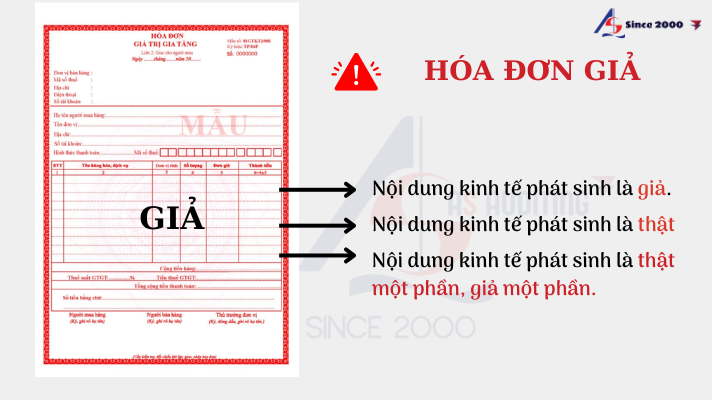 Sử dụng hóa đơn bất hợp pháp - Hóa đơn giả