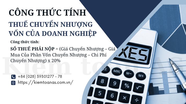 Công thức tính chuyển nhượng vốn của doanh nghiệp
